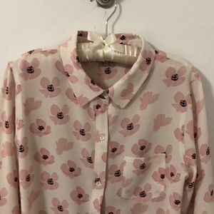 Rails silk Kate Poppies print blouse, size L